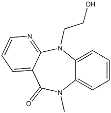 6,11-Dihydro-11-(2-hydroxyethyl)-6-methyl-5H-pyrido[2,3-b][1,5]benzodiazepin-5-one Struktur