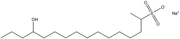 13-Hydroxyhexadecane-2-sulfonic acid sodium salt Struktur