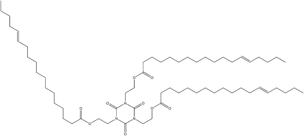 1,3,5-Tris[2-(13-octadecenoyloxy)ethyl]hexahydro-1,3,5-triazine-2,4,6-trione Struktur