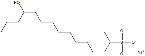 12-Hydroxypentadecane-2-sulfonic acid sodium salt Struktur