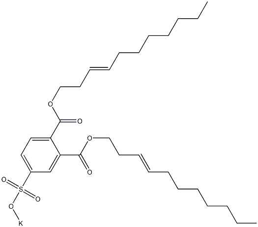 4-(Potassiosulfo)phthalic acid di(3-undecenyl) ester Struktur