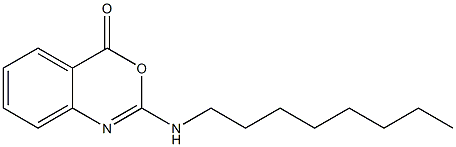 2-Octylamino-4H-3,1-benzoxazin-4-one Struktur