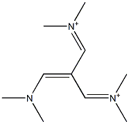 1,3-Bis(dimethyliminio)-2-[(dimethylamino)methylene]propane Struktur