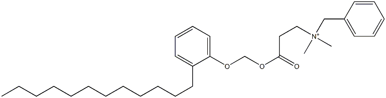 N,N-Dimethyl-N-benzyl-N-[2-[[(2-dodecylphenyloxy)methyl]oxycarbonyl]ethyl]aminium Struktur