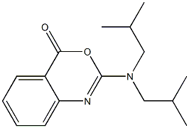 2-Diisobutylamino-4H-3,1-benzoxazin-4-one Struktur