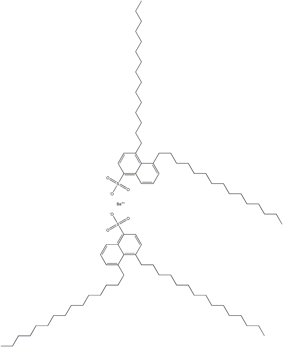 Bis(4,5-dipentadecyl-1-naphthalenesulfonic acid)barium salt Struktur