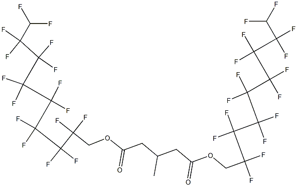 3-Methylglutaric acid bis(2,2,3,3,4,4,5,5,6,6,7,7,8,8,9,9-hexadecafluorononyl) ester Struktur