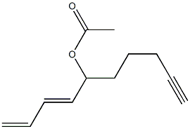 (3E)-5-Acetoxy-1,3-decadien-9-yne Struktur