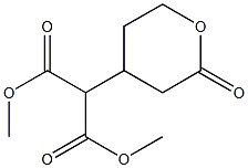 [[Tetrahydro-2-oxo-2H-pyran]-4-yl]malonic acid dimethyl ester Struktur