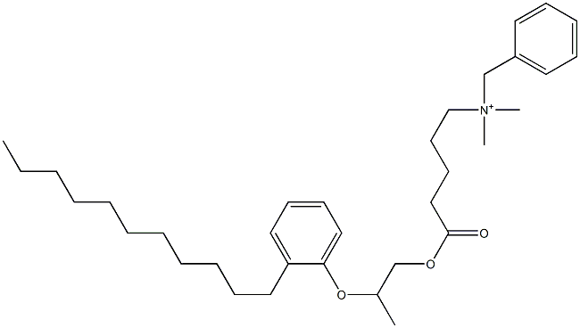 N,N-Dimethyl-N-benzyl-N-[4-[[2-(2-undecylphenyloxy)propyl]oxycarbonyl]butyl]aminium Struktur