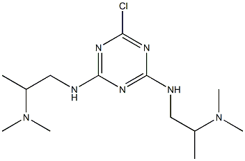 2,4-Bis[[2-(dimethylamino)propyl]amino]-6-chloro-1,3,5-triazine Struktur