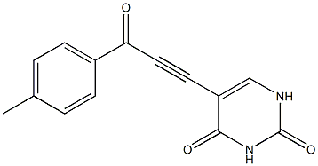 5-[3-(4-Methylphenyl)-3-oxo-1-propynyl]pyrimidine-2,4(1H,3H)-dione Struktur