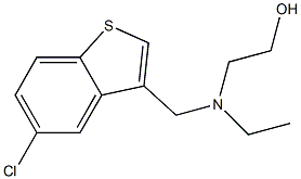 5-Chloro-3-[[N-ethyl-N-(2-hydroxyethyl)amino]methyl]benzo[b]thiophene Struktur