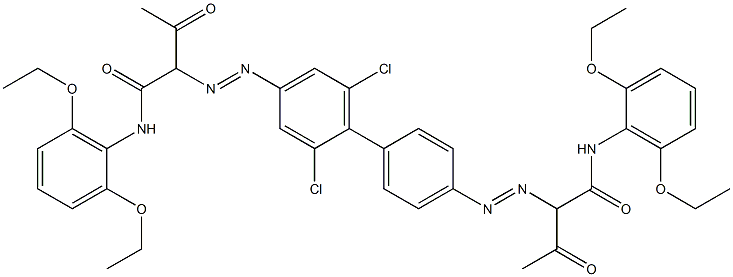 4,4'-Bis[[1-(2,6-diethoxyphenylamino)-1,3-dioxobutan-2-yl]azo]-2,6-dichloro-1,1'-biphenyl Struktur