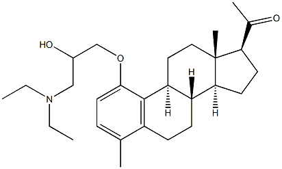 1-[3-(Diethylamino)-2-hydroxypropoxy]-4-methyl-19-norpregna-1,3,5(10)-trien-20-one Struktur