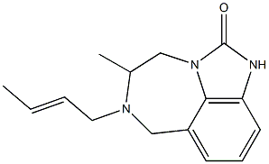 4,5,6,7-Tetrahydro-5-methyl-6-[(E)-2-butenyl]imidazo[4,5,1-jk][1,4]benzodiazepin-2(1H)-one Struktur