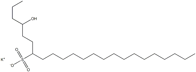 4-Hydroxytricosane-7-sulfonic acid potassium salt Struktur