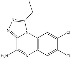 4-Amino-7,8-dichloro-1-ethyl[1,2,4]triazolo[4,3-a]quinoxaline Struktur