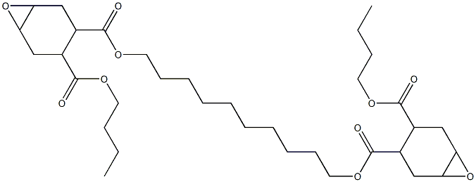 Bis[2-(butoxycarbonyl)-4,5-epoxy-1-cyclohexanecarboxylic acid]1,10-decanediyl ester Struktur