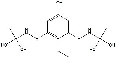 3,5-Bis[[(1,1-dihydroxyethyl)amino]methyl]-4-ethylphenol Struktur