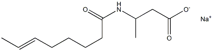 3-(6-Octenoylamino)butyric acid sodium salt Struktur