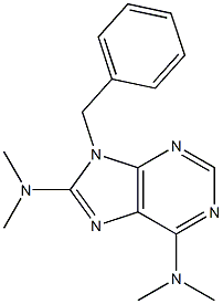 6,8-Bis(dimethylamino)-9-(benzyl)-9H-purine Struktur