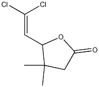 4,4-Dimethyl-5-(2,2-dichlorovinyl)tetrahydrofuran-2-one Struktur