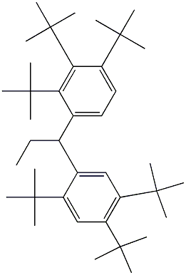 1-(2,3,4-Tri-tert-butylphenyl)-1-(2,4,5-tri-tert-butylphenyl)propane Struktur