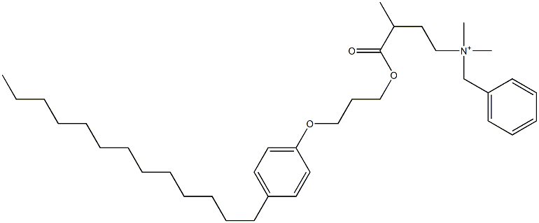 N,N-Dimethyl-N-benzyl-N-[3-[[3-(4-tridecylphenyloxy)propyl]oxycarbonyl]butyl]aminium Struktur