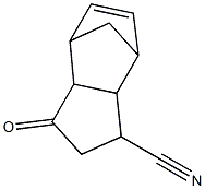 2,3,3a,4,7,7a-Hexahydro-3-oxo-4,7-methano-1H-indene-1-carbonitrile Struktur