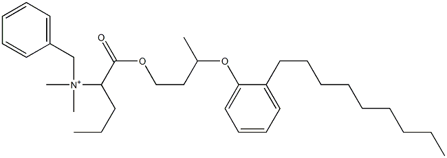 N,N-Dimethyl-N-benzyl-N-[1-[[3-(2-nonylphenyloxy)butyl]oxycarbonyl]butyl]aminium Struktur