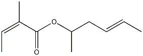 2-Methylisocrotonic acid 1-methyl-3-pentenyl ester Struktur