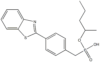 4-(2-Benzothiazolyl)phenylmethylphosphonic acid propylethyl ester Struktur