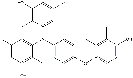 N,N-Bis(3-hydroxy-2,5-dimethylphenyl)-4-(4-hydroxy-2,3-dimethylphenoxy)benzenamine Struktur