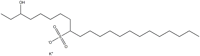 3-Hydroxydocosane-9-sulfonic acid potassium salt Struktur