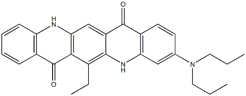 3-(Dipropylamino)-6-ethyl-5,12-dihydroquino[2,3-b]acridine-7,14-dione Struktur