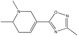 3-Methyl-5-[(1,2,5,6-tetrahydro-1,6-dimethylpyridin)-3-yl]-1,2,4-oxadiazole Struktur