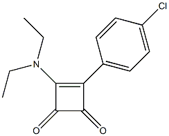 4-(4-Chlorophenyl)-3-diethylamino-3-cyclobutene-1,2-dione Struktur