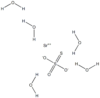 Strontium thiosulfate pentahydrate Struktur