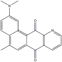 5-Methyl-2-(dimethylamino)naphtho[2,1-g]quinoline-7,12-dione Struktur