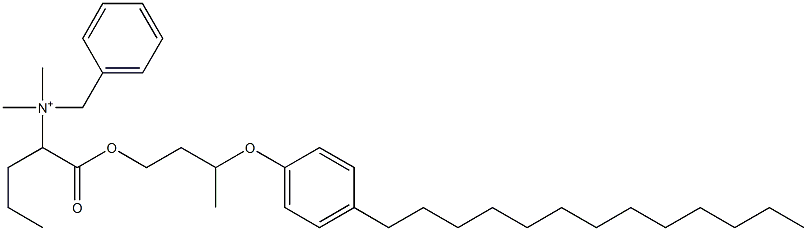 N,N-Dimethyl-N-benzyl-N-[1-[[3-(4-tridecylphenyloxy)butyl]oxycarbonyl]butyl]aminium Struktur