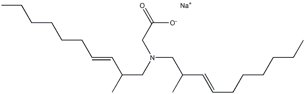 N,N-Bis(2-methyl-3-decenyl)aminoacetic acid sodium salt Struktur