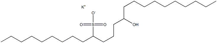 14-Hydroxytetracosane-10-sulfonic acid potassium salt Struktur