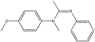 N1-Methyl-N2-phenyl-N1-(4-methoxyphenyl)acetamidine Struktur