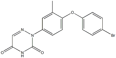 2-[3-Methyl-4-(4-bromophenoxy)phenyl]-1,2,4-triazine-3,5(2H,4H)-dione Struktur