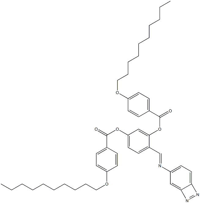 Bis[4-(decyloxy)benzoic acid]4-[(azobenzen-4-yl)iminomethyl]-1,3-phenylene ester Struktur