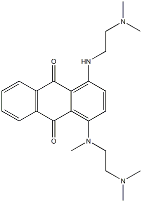 1-(2-Dimethylaminoethylamino)-4-[N-methyl-N-(2-dimethylaminoethyl)amino]-9,10-anthraquinone Struktur