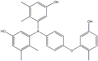 N,N-Bis(5-hydroxy-2,3-dimethylphenyl)-4-(3-hydroxy-6-methylphenoxy)benzenamine Struktur