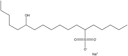 13-Hydroxyoctadecane-6-sulfonic acid sodium salt Struktur