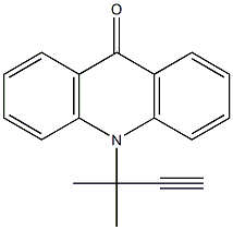 9,10-Dihydro-10-(1,1-dimethyl-2-propynyl)acridin-9-one Struktur